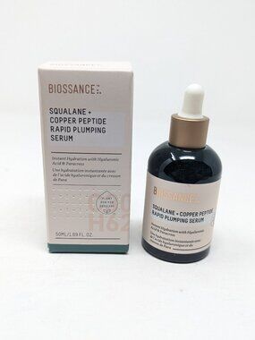 New Biossance Squalane + Copper Peptide Rapid Plumping Serum 1.69oz